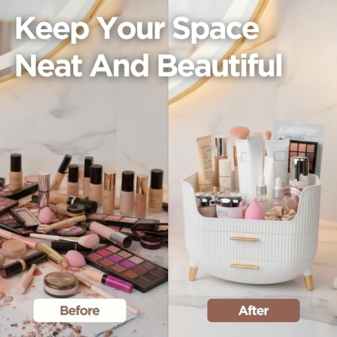 Makeup Organizer with Drawers, Skincare Storage Box - Image 6