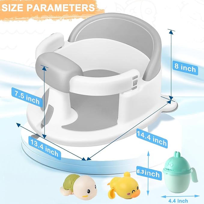Baby Bath Seat for Babies 6 Months & Up, Toddler Bath Seats for Babies Sitting - Image 3