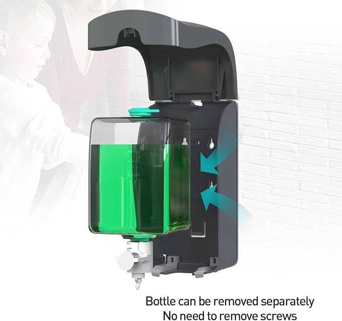 Foaming Hand Soap Dispenser, 35oz Manual Refillable Wall Mount Soap Dispenser - Image 7