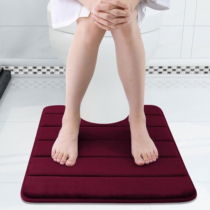 Buganda Memory Foam U-Shaped Contour Toilet Rugs, Non Slip Absorbent, Thick - Image 3
