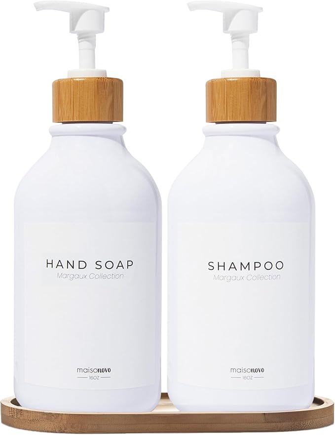 Maisonovo Plastic Soap Dispenser Set | Hand Soap and Dish Soap Dispenser Set | by MaisoNovo-TheArtofSustainableLiving