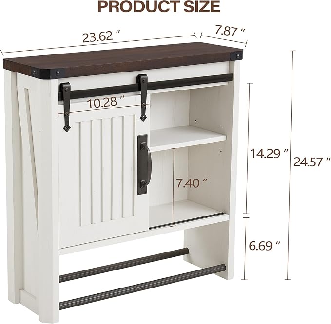 Bathroom Wall Cabinet, Farmhouse Medicine Cabinet - Image 2