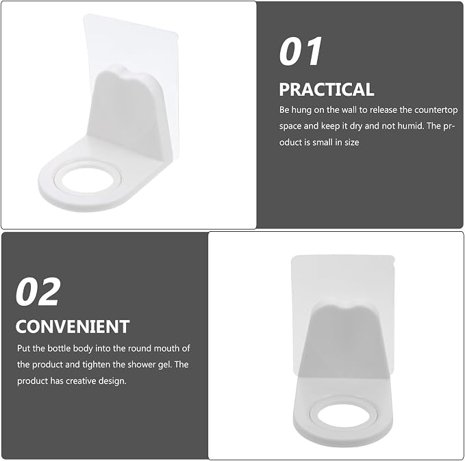 10Pcs Adhesive Hook Rack Multi-Purpose Storage Rack Wall-Mounted Shower Gel - Image 6