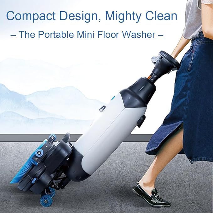 Professional-Grade Mini Floor Scrubber Ultra-Compact & Portable Cordless Design - Image 5