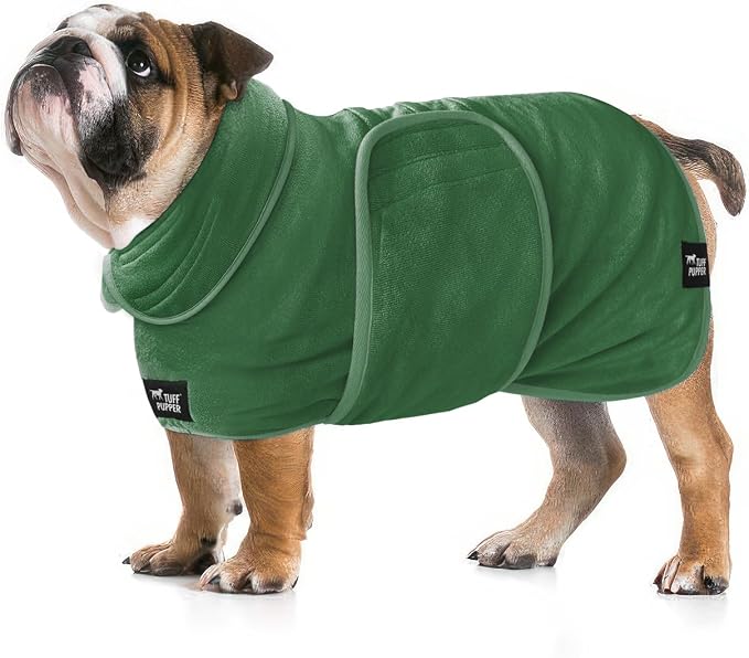 Tuff Pupper Fast Drying Dog Bath Robe | 800 GSM Plush Dog Towel by TuffPupper