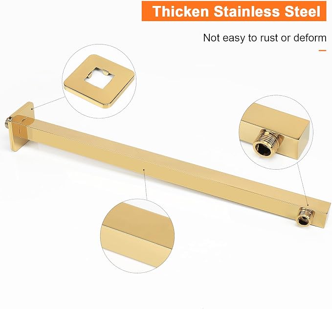 HarJue Shower Arm, Rain Shower Head Extension Extender, - Image 3