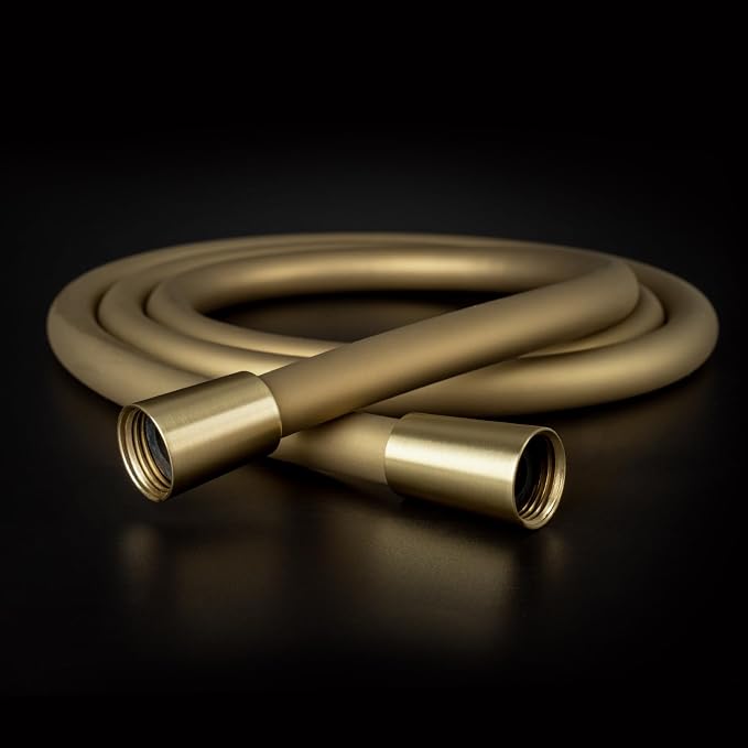 Super Flexible Gold Silicone Shower Head Extension, Kink-Free 60 Inch Handheld by BriskSpring