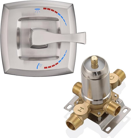 2 Way Shower Diverter Mixing Valve, Dual-Function Pressure Balance Shower by FULAIWANG