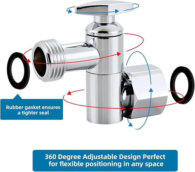 Adjustable Shower Head Extension Arm, 360° Swivel Elbow Adapter, Stainless - Image 6