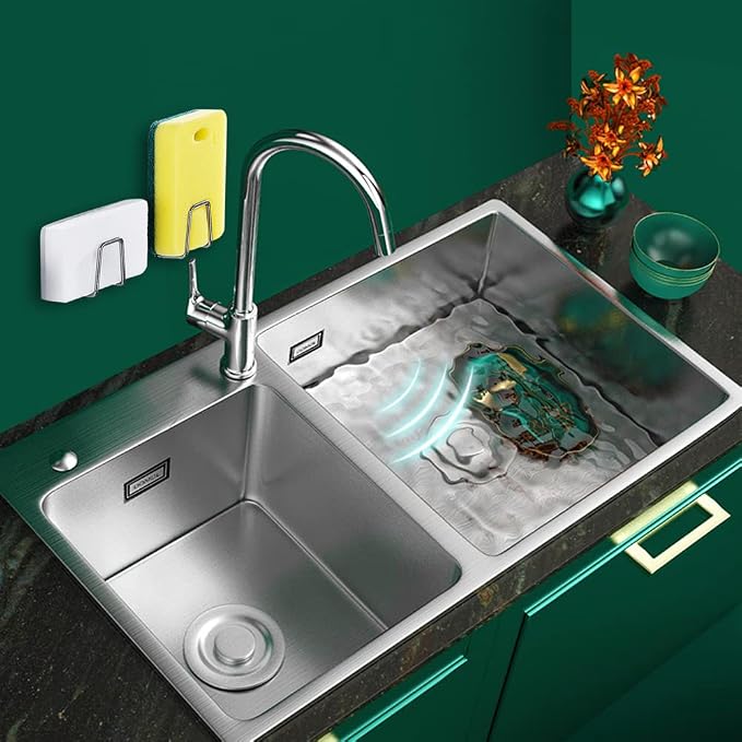 Sponge Holders for Kitchen Sink Adhesive Sponge Holder Sink Caddy Stainless - Image 4