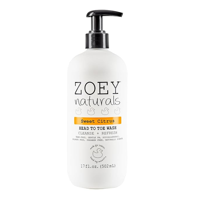 Zoey Naturals Sweet Citrus Baby Wash & Shampoo, Made by AbsolutelyNatural