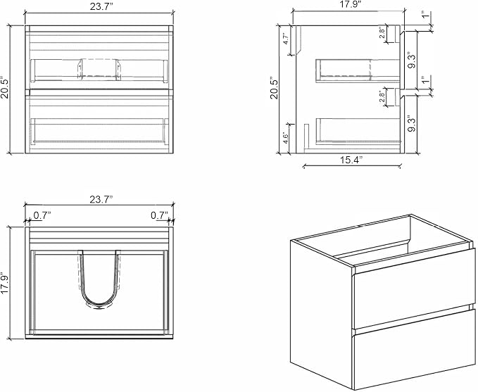 Alice 24 Inch Bathroom Vanity - Image 2