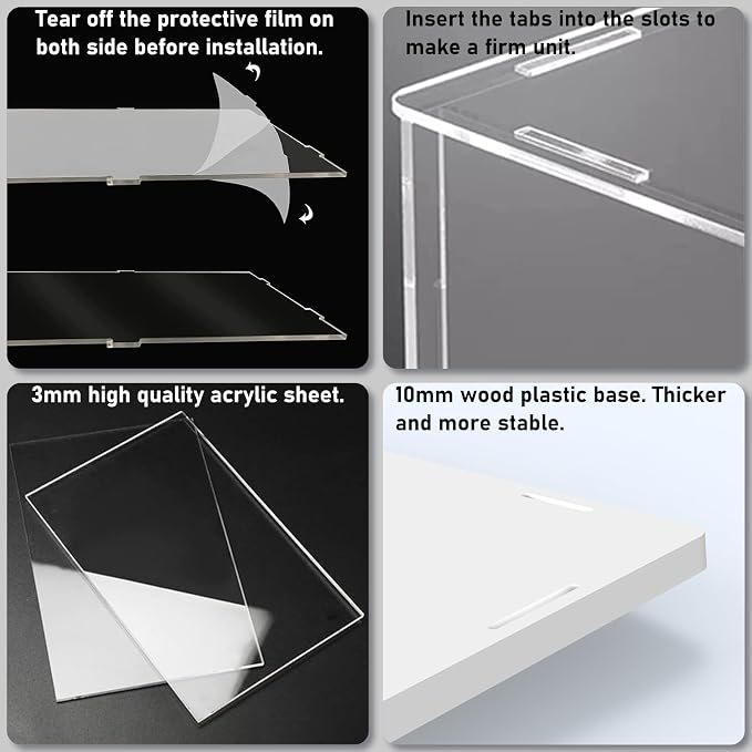 Choowin 4 Tier Small Clear Acrylic Display Case - Image 3