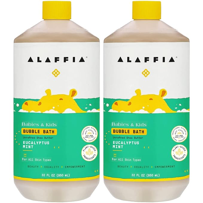 Alaffia Babies and Kids Bubble Bath, Gentle Baby Essentials by Alaffia