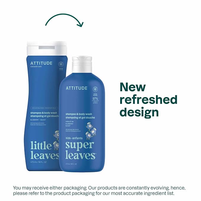 ATTITUDE Shampoo and Body Wash for Kids, EWG Verified Hair and Body Cleanser - Image 2