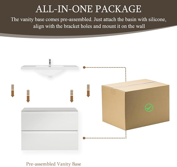 30 Inch Floating Bathroom Vanity - Image 5