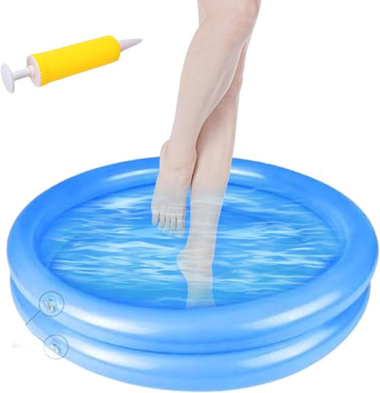 Foot Bath for Pool Entry Pool Foot Bath 23.6x23.6x6.3 Inflatable Foot Bath by ESiiFuu