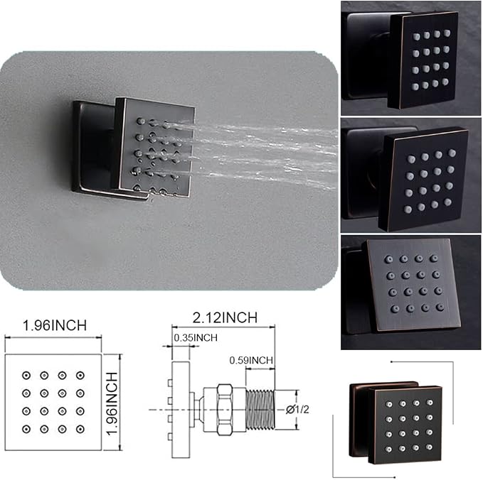 Temperature Display Oil Rubbed Bronze Shower System - Image 5