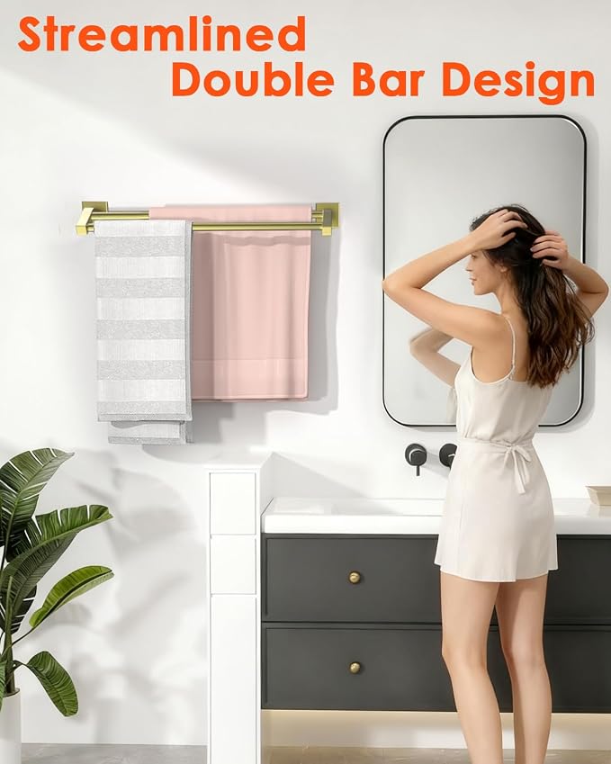 Alise Bath Double Towel Bars Towel Racks - Image 9