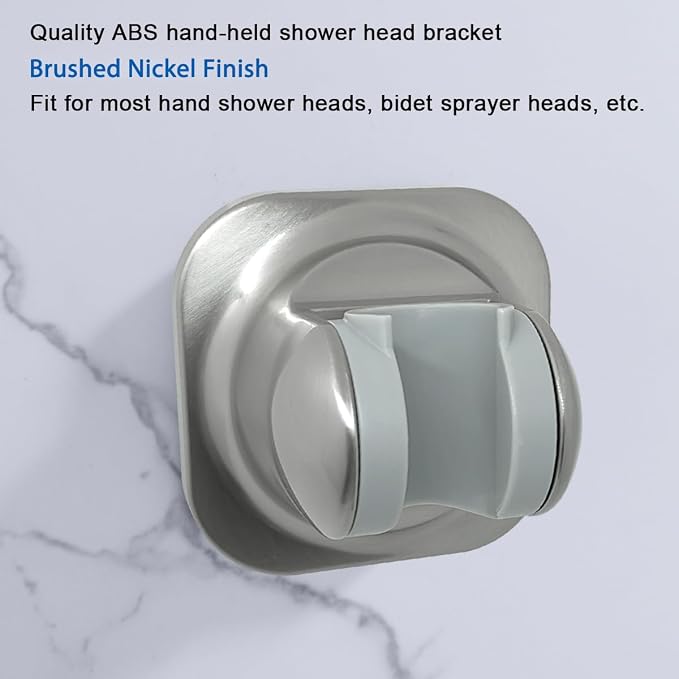 Hand Held Shower Head Holder, Adhesive Showerhead Bracket, Angle Adjustable - Image 4