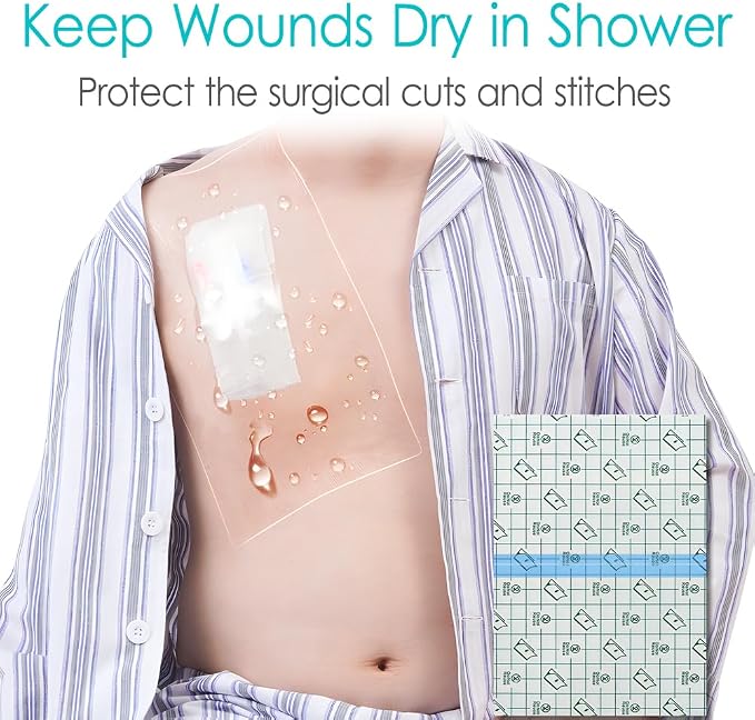 Shower Protector, Waterproof Wound Bandage Protector Disposable Transparent - Image 3