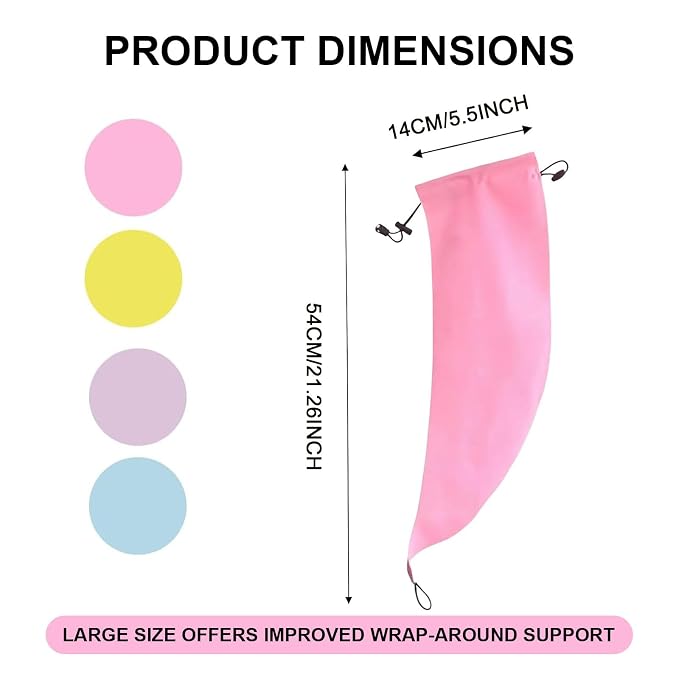 Waterproof Hair Sleeve for Long Hair, Crown Washing Shower Cap Ponytail - Image 3