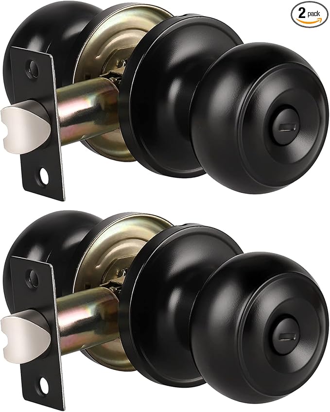KNOBWELL 2 Pack Ball Privacy Door Knob, Door Knob by KNOBWELL