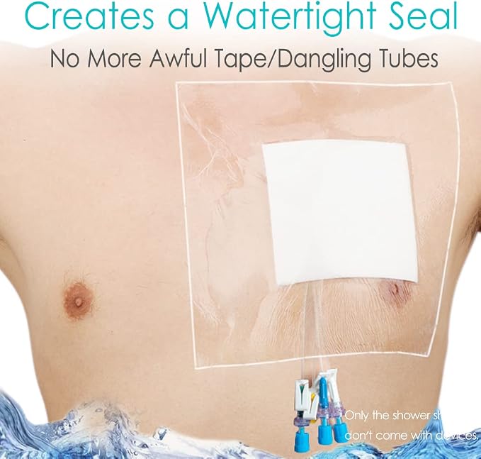 Waterproof Shower Protector | 10x12 Inch Dialysis Catheter Shower Cover Large | - Image 2