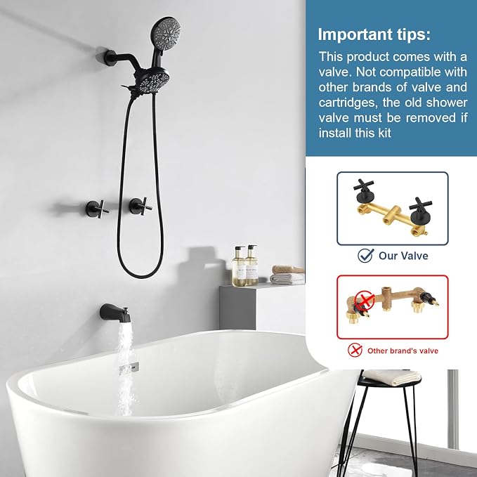 2 Handles Shower Faucet Set - Image 2