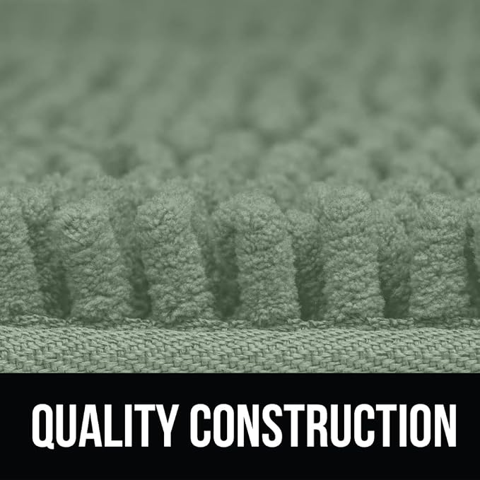 KANGAROO Bathroom Rugs, Chenille Soft Absorbent Bath Rug, Shaggy Shower Mat - Image 7