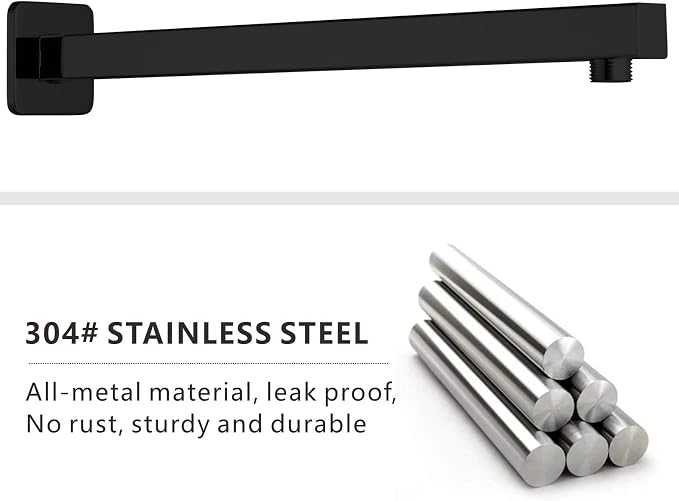 Voolan 16" Square Shower Arm - Image 4