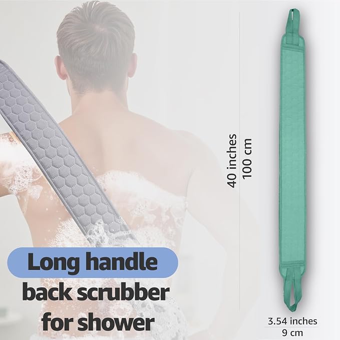Back Scrubber for Shower with Handles, 40 Inch Extra Long Double-Sided - Image 2