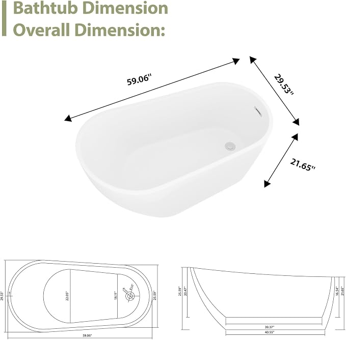 Mocoloo Freestanding Bathtub - Image 7