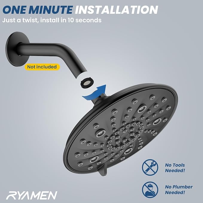 Ryamen Filtered Shower head, Rain Shower Head - Image 7