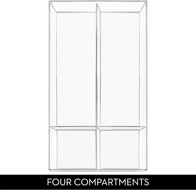 iDesign Clarity Plastic Divided Drawer Organizer, Storage Container - Image 4
