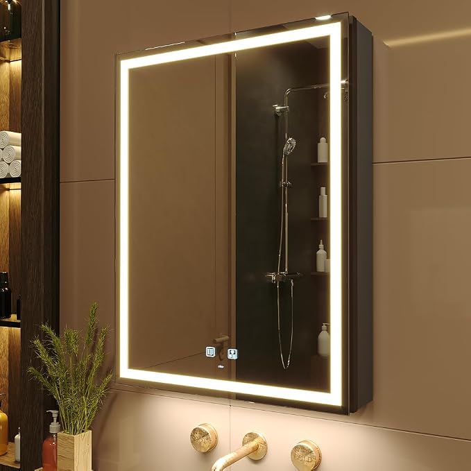 KWW LED Lighted Bathroom Medicine Cabinet by KWW