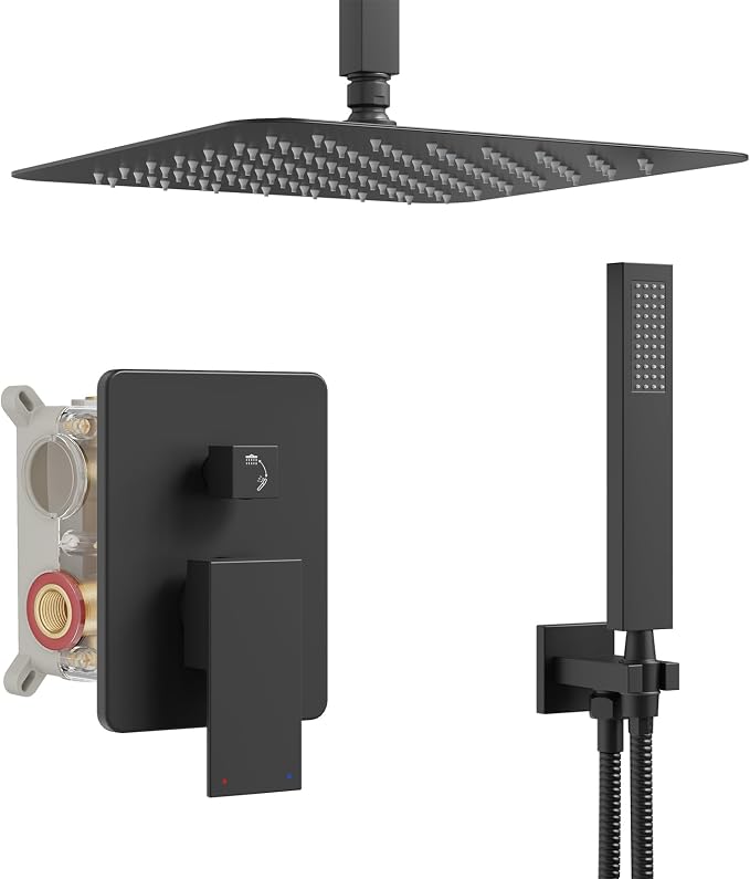 Ceiling Mount Shower Faucet Set, High-Pressure Showerheads Set by HoliSpa