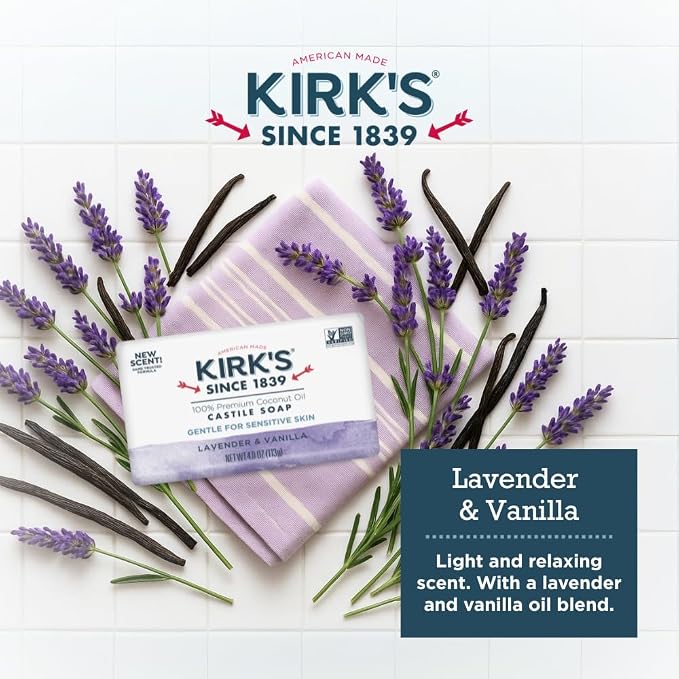 Kirk's Castile Bar Soap for Men, Women & Children - Image 5
