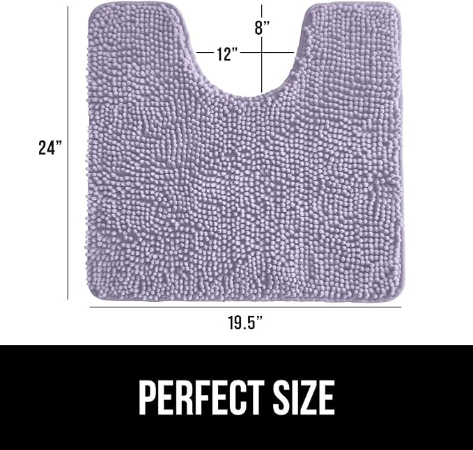 GORILLA GRIP Plush Absorbent Shaggy Chenille Bath Rug Mat - Image 2