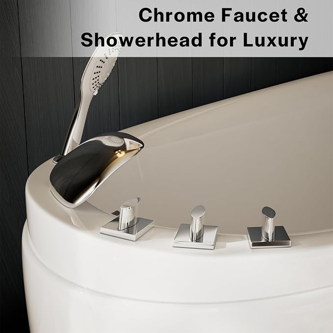 Empava Bathtub, 59 Inch Soaking Tub - Image 5