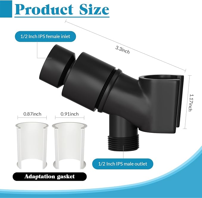 Shower Head Holder for Handheld Shower Head Adjustable Shower Arm Holder - Image 2