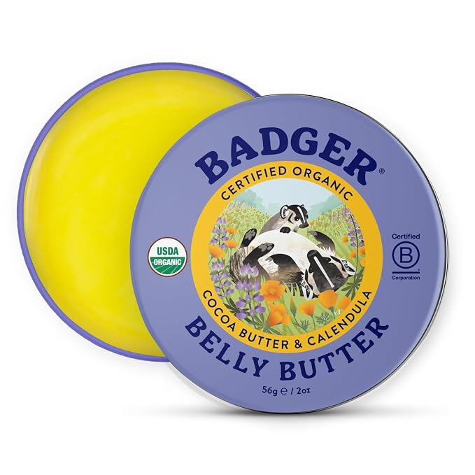 Badger Belly Butter, Organic Stretch Mark Cream by Badger