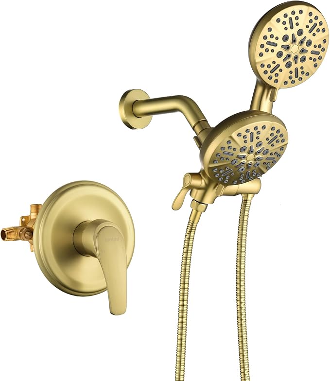 Dual Shower Faucet Set with Valve High Pressure Dual 2 in 1 Shower Combo Set by DIFEINISANITARYWARE---showerfaucet---