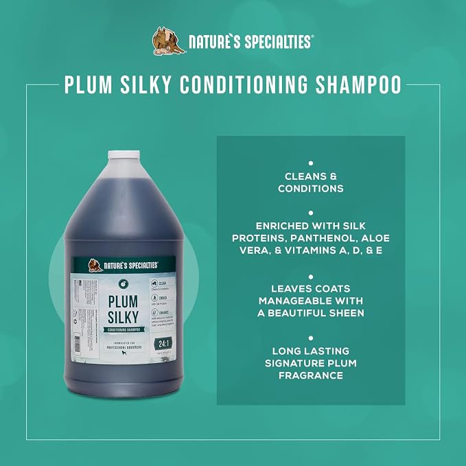 Nature's Specialties Plum Silky Ultra Concentrated Dog Shampoo Conditioner - Image 2