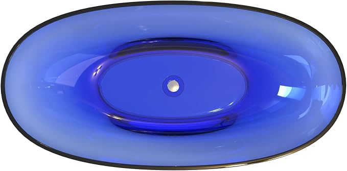 Stone Resin Freestanding Bathtub 61", Elegant Oval Shape Soaking Tub, Solid - Image 9