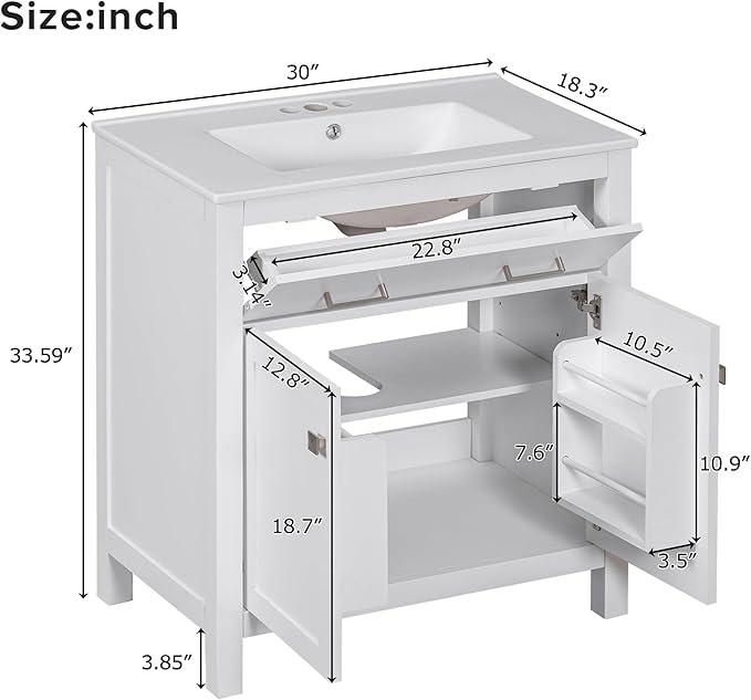 Linique 30" Bathroom Vanity - Image 2
