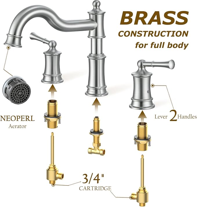 Roman Bathtub Faucet Deck Mount Tub Faucet - Image 5