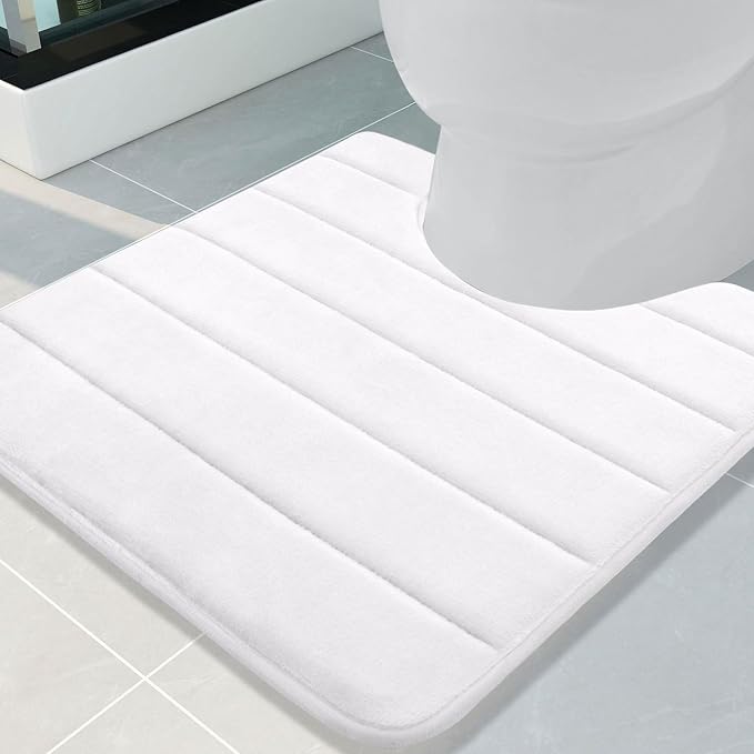 Buganda Memory Foam U-Shaped Contour Toilet Rugs, Non Slip Absorbent, Thick by Buganda