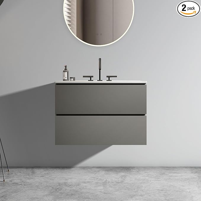 Wall Mounted Floating Bathroom Vanity by BLUHOUZZ