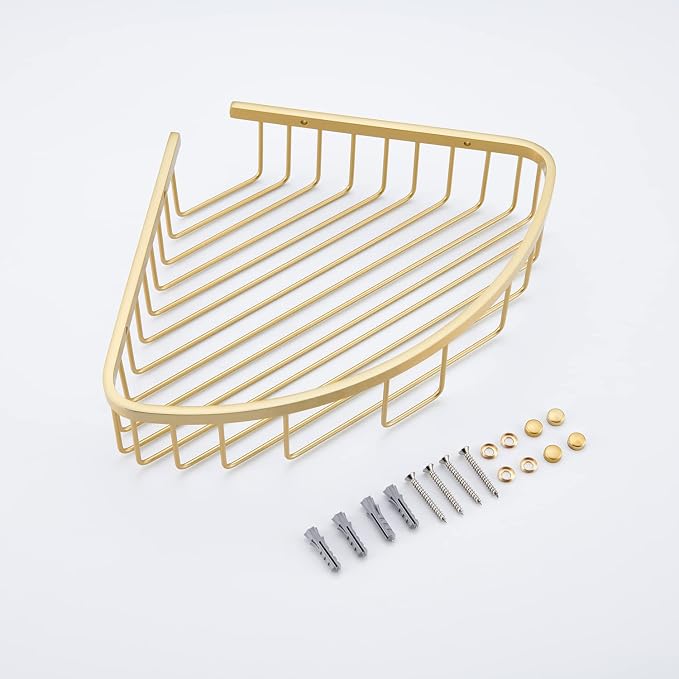 Bathroom Shower Caddy Corner Shelf Basket, Corner-Hollow Design, Ultra Sturdy - Image 7